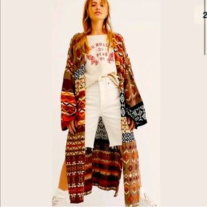 Free People Landmark Cardi boho maxi cardigan size XL